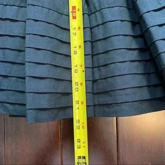 Vintage Alfred Sung Pleated A-Line Skirt 100% Cotton  Lined Black Size 4 - Picture 11 of 15